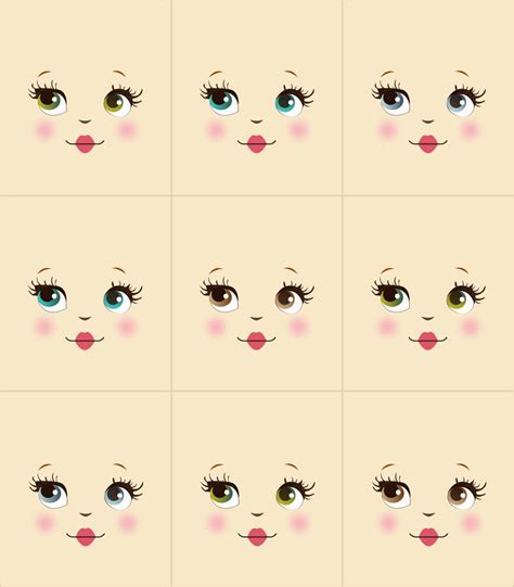 Printable Doll Face Template